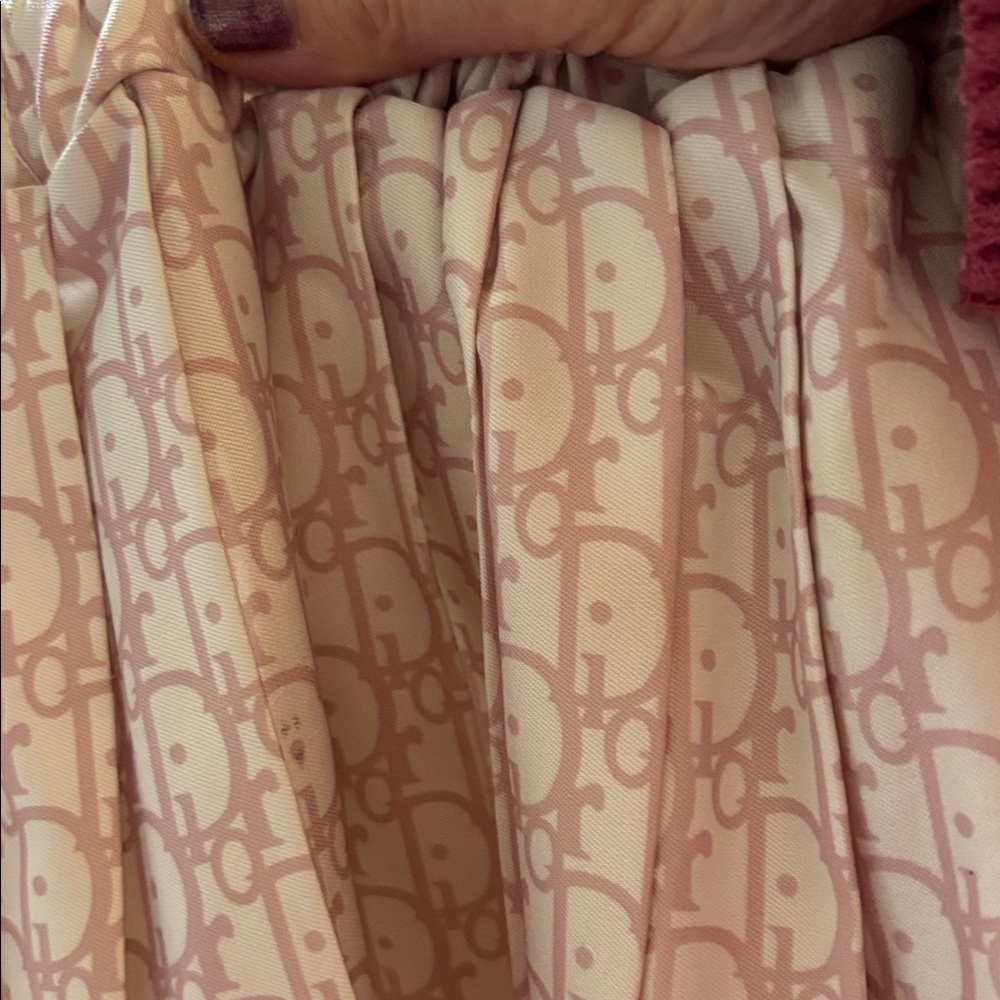 Dior Light Pink Patterned A-Line Skirt - Picture 5 of 6
